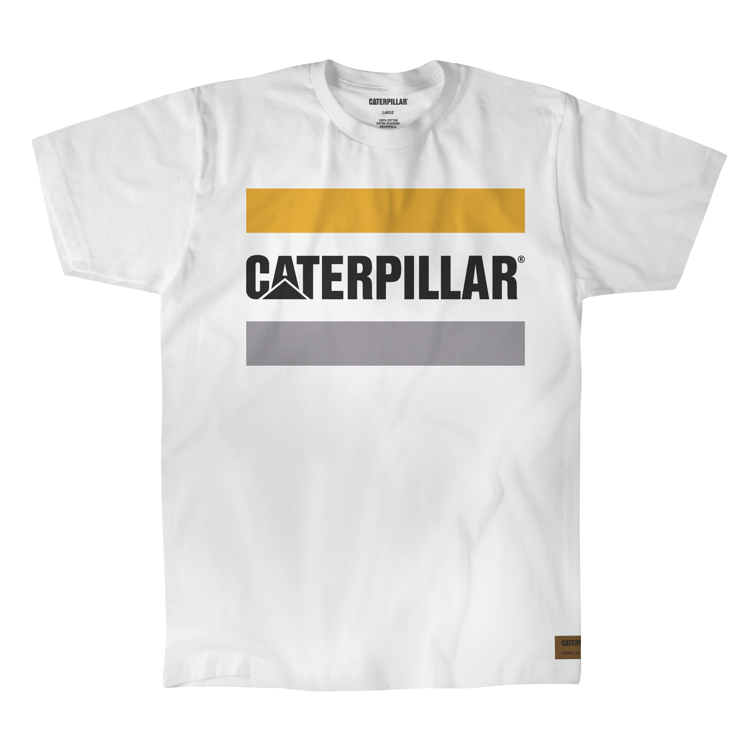 Caterpillar Clothing Online - Caterpillar Work Logo Mens T-Shirts White (817340-CBD)